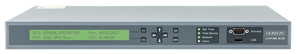 The LANTIME M320/MRS (Multi Reference Source) NTP time server supports a broad range of reference time sources like GPS, 1PPS, 10MHz, IRIG time codes