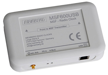 The MSF600USB is a perfect alternative for synchronizing computer systems where no PCI slot or serial port is available for time synchronization.