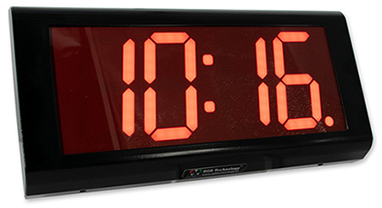 NTP Display with 100mm LED numerals and Power over Ethernet in a high quality metal housing